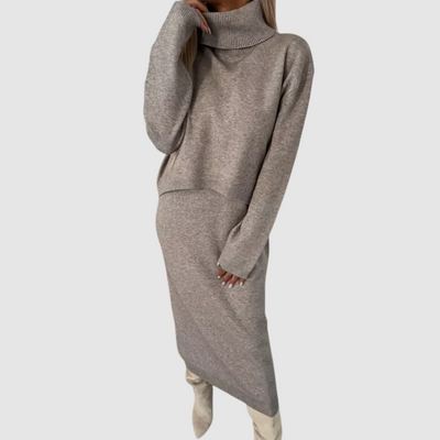 Sophia | Ensemble robe chaude à col roulé