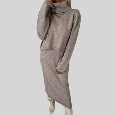 Sophia | Ensemble robe chaude à col roulé