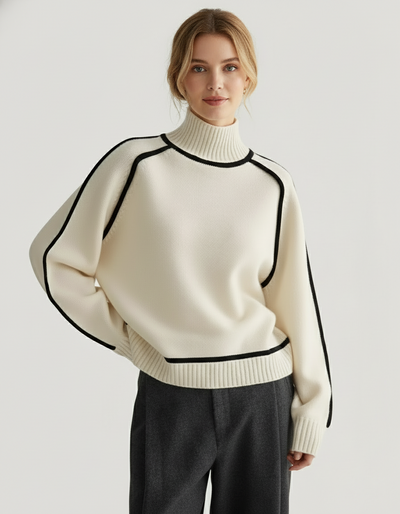 Sophia | Pull à col roulé confortable et luxueux
