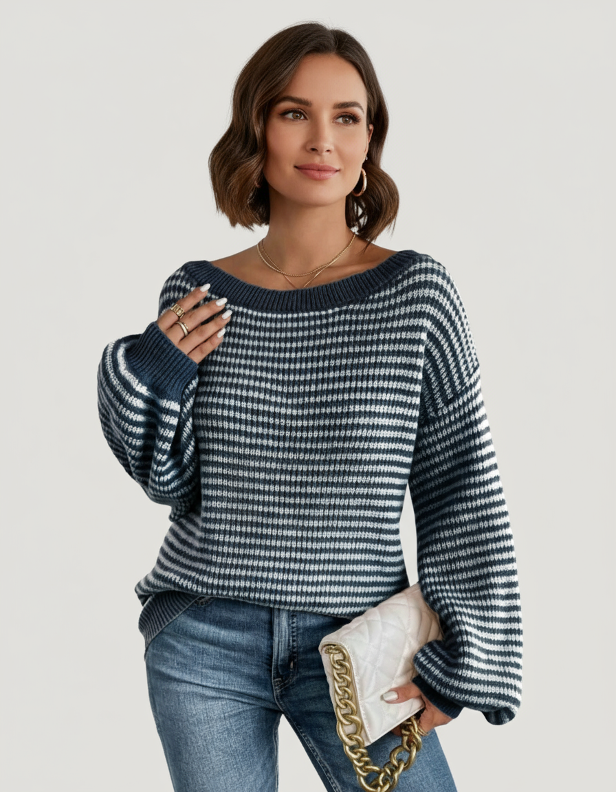 Sophia | Pull rayé luxueux