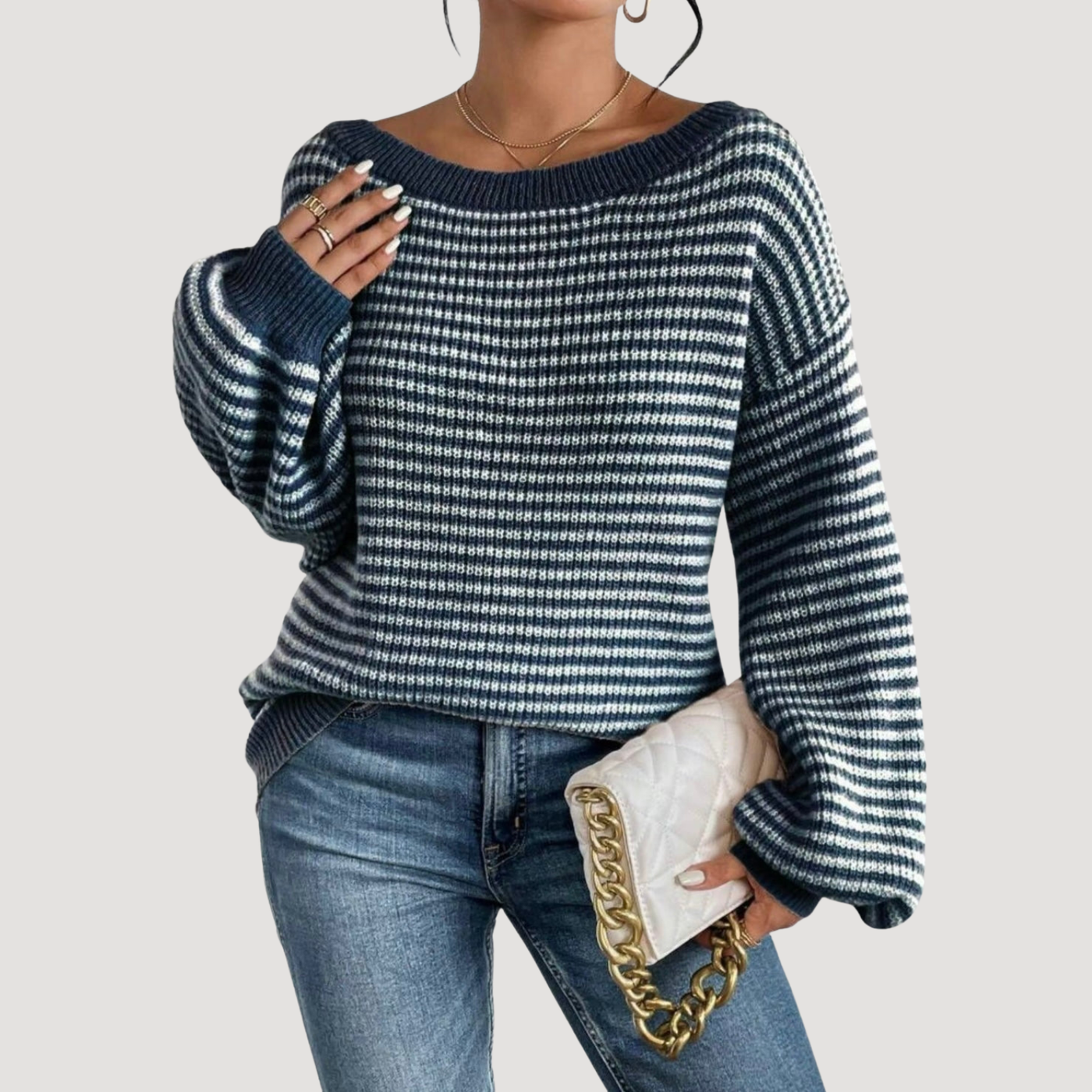 Sophia | Pull rayé luxueux